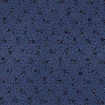 Meyer House Favorites - Blue Flowers and Hearts 2 Yard Cut