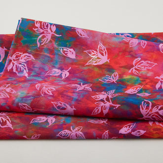 Berry Breeze Favorites - Cranberry Leaves Digitally Printed 2 Yard Cut