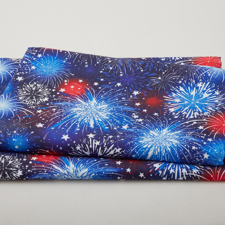 American Sparkle Wide - Americana Fireworks 108" Wide 3 Yard Cut