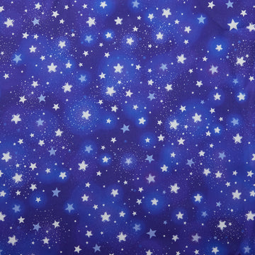 American Sparkle Wide - Blue Stars 108" Wide 3 Yard Cut