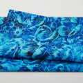 Poppy Skies Favorites - Lagoon Packed Poppies Digitally Printed 2 Yard Cut