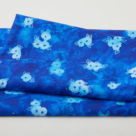 Poppy Skies Favorites - Cobalt Floral Clusters Digitally Printed 2 Yard Cut