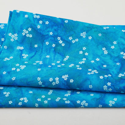 Poppy Skies Favorites - Teal Small Florals Digitally Printed 2 Yard Cut