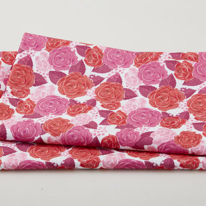 Sweetheart Blooms - Roses White 2 Yard Cut