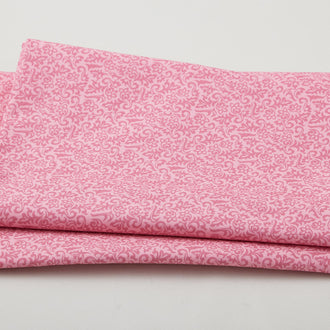 Sweetheart Blooms - Scrolls Pink 2 Yard Cut