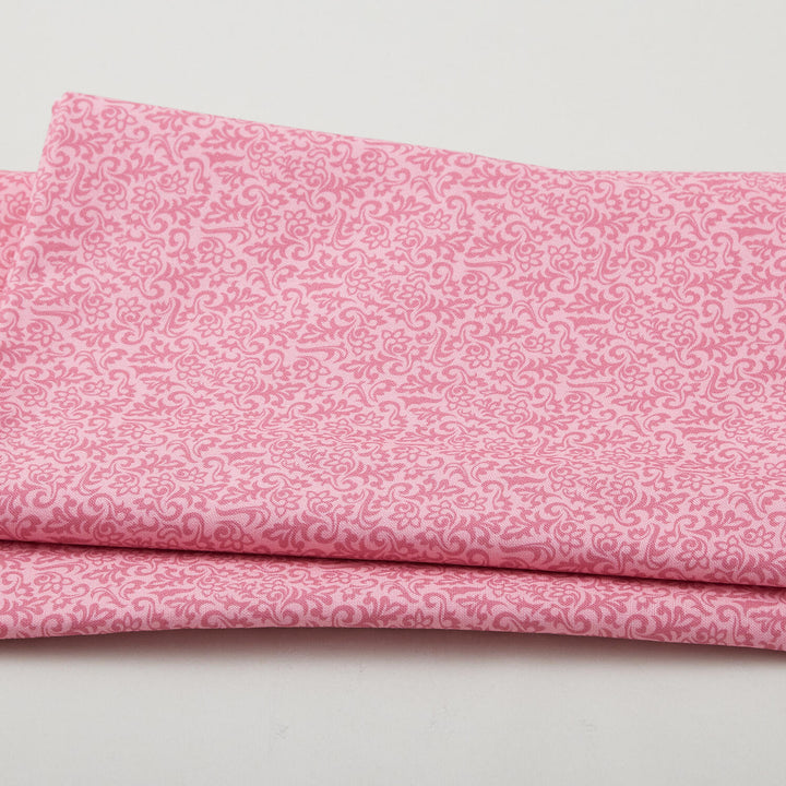 Sweetheart Blooms - Scrolls Pink 2 Yard Cut