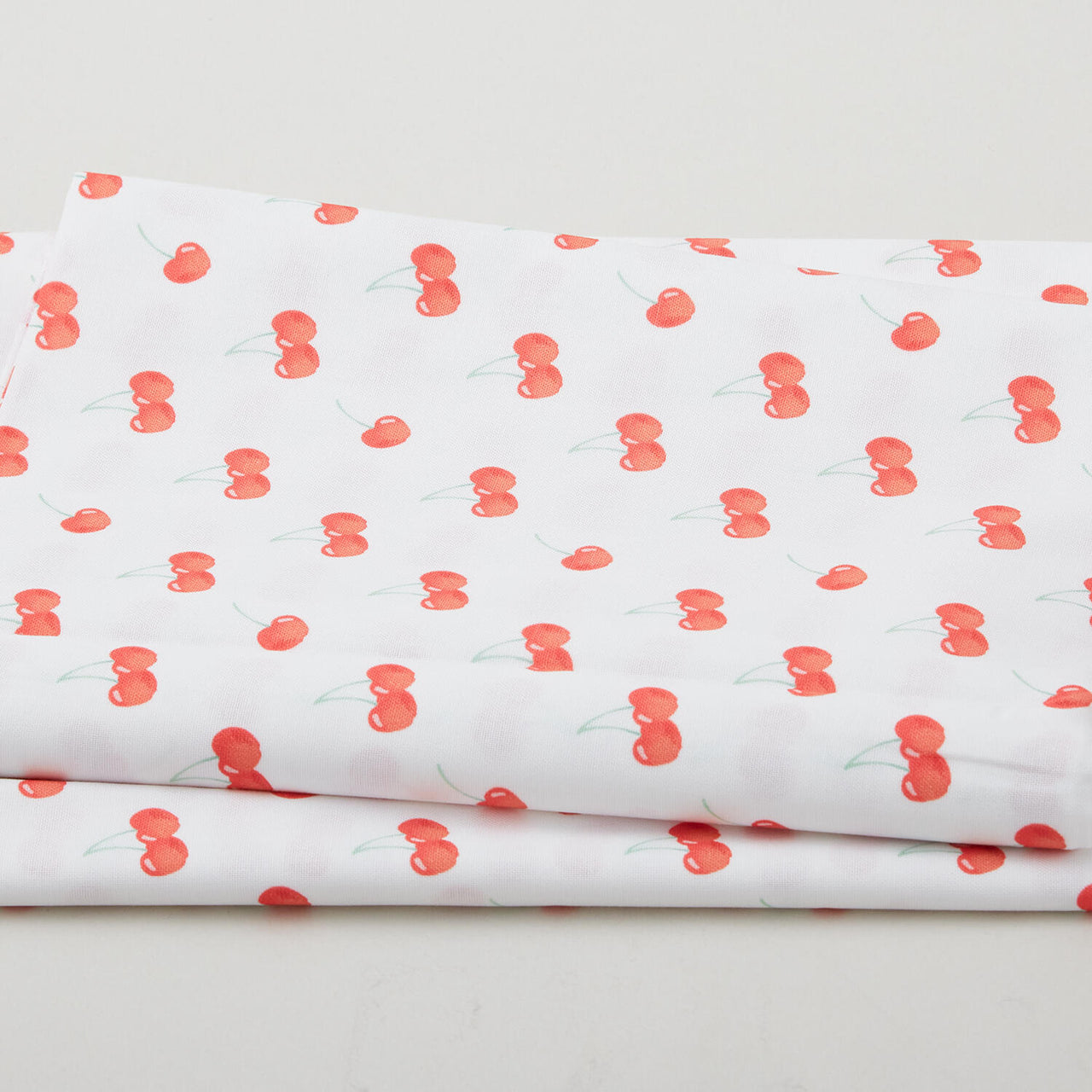 Sweetheart Blooms - Cherries White 2 Yard Cut