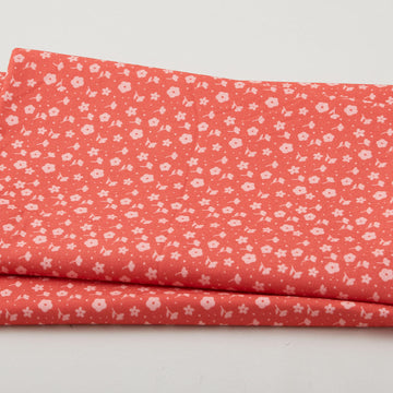 Citrus & Sunshine - Ditsy Floral Coral 2 Yard Cut