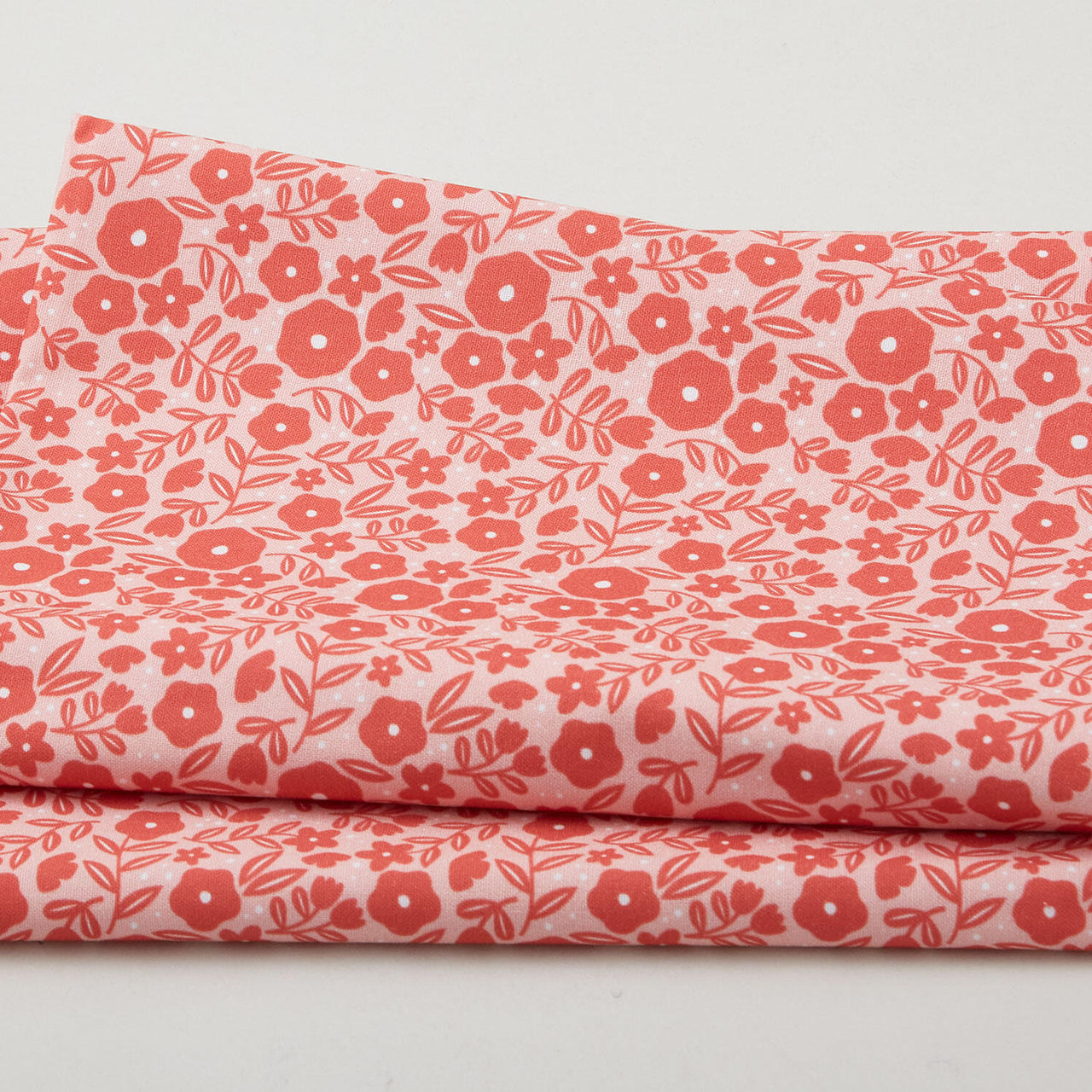 Citrus & Sunshine - Tonal Floral Coral 2 Yard Cut