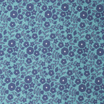 Citrus & Sunshine - Tonal Floral Teal 2 Yard Cut