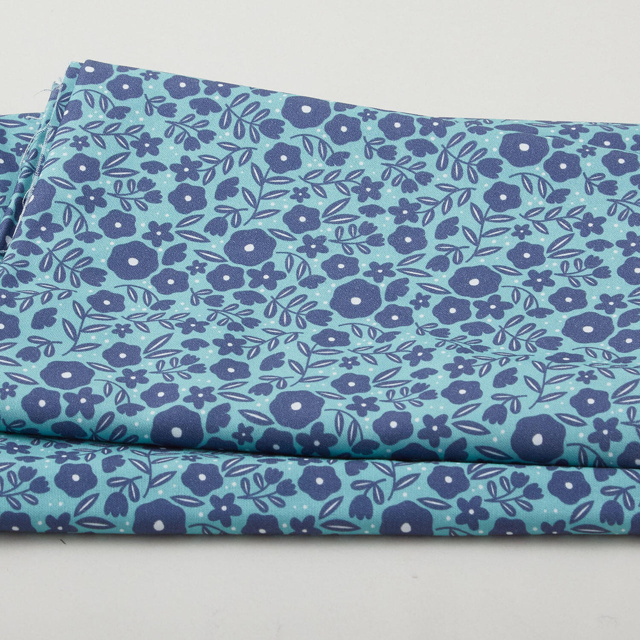 Citrus & Sunshine - Tonal Floral Teal 2 Yard Cut