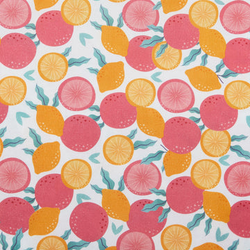 Citrus & Sunshine - Fruit White 2 Yard Cut