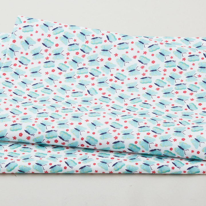 Citrus & Sunshine - Butterflies White 2 Yard Cut