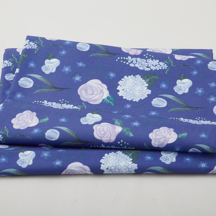 Blossoms & Bows - Floral Blue 2 Yard Cut
