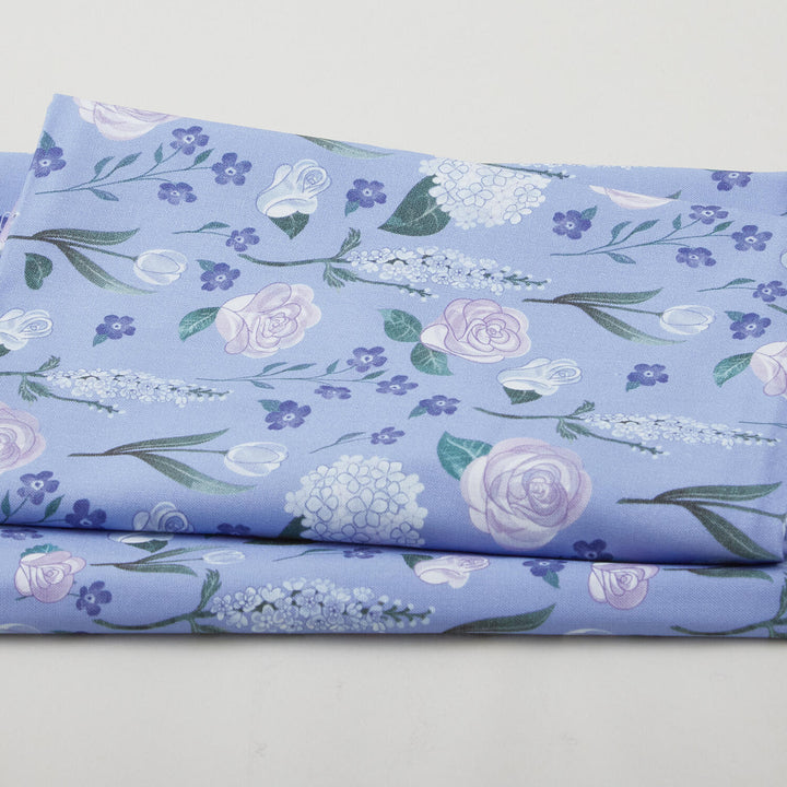 Blossoms & Bows - Floral Light Blue 2 Yard Cut