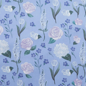 Blossoms & Bows - Floral Light Blue 2 Yard Cut