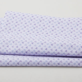 Blossoms & Bows - Hearts Lavender 2 Yard Cut