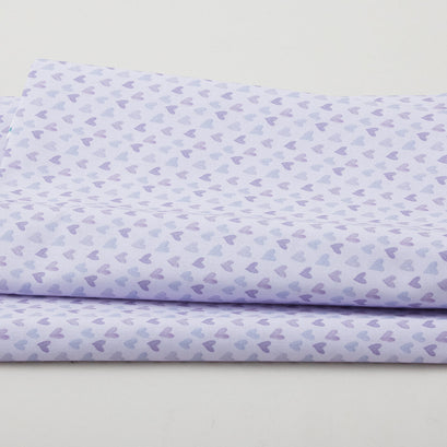 Blossoms & Bows - Hearts Lavender 2 Yard Cut