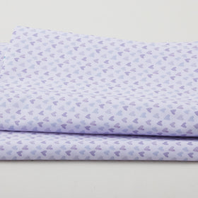 Blossoms & Bows - Hearts Lavender 2 Yard Cut