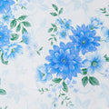 Georgette - White Large Bouquets 2 Yard Cut