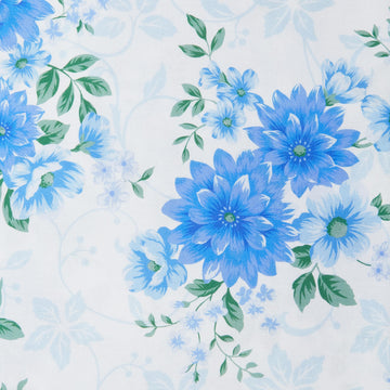 Georgette - White Large Bouquets 2 Yard Cut