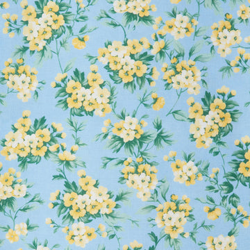 Georgette - Sky Small Bouquets 2 Yard Cut