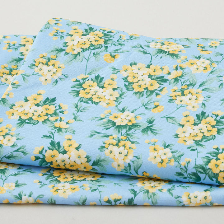 Georgette - Sky Small Bouquets 2 Yard Cut