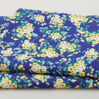 Georgette - Blueberry Small Bouquets 2 Yard Cut