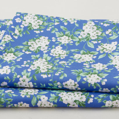 Georgette - Cerulean Small Bouquets 2 Yard Cut