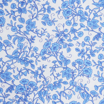 Georgette - White Floral Vines 2 Yard Cut