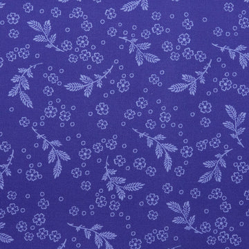 Georgette - Blueberry Tossed Sprigs 2 Yard Cut