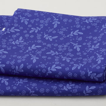 Georgette - Blueberry Tossed Sprigs 2 Yard Cut