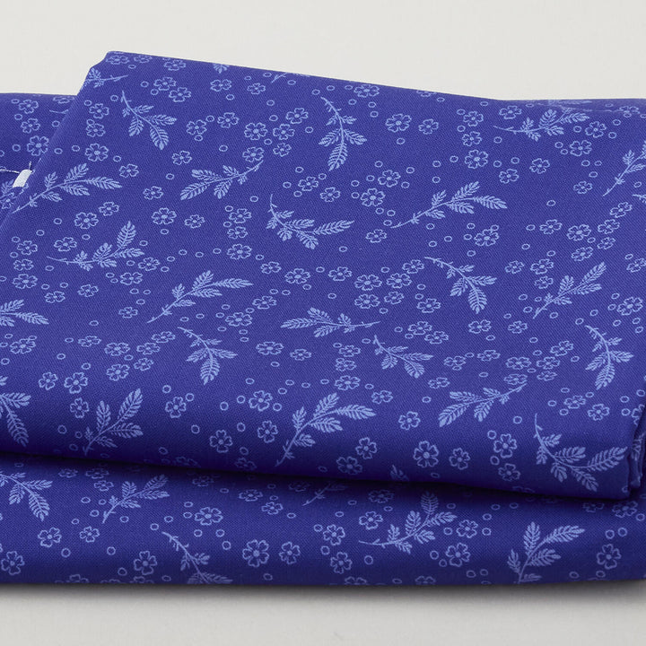 Georgette - Blueberry Tossed Sprigs 2 Yard Cut