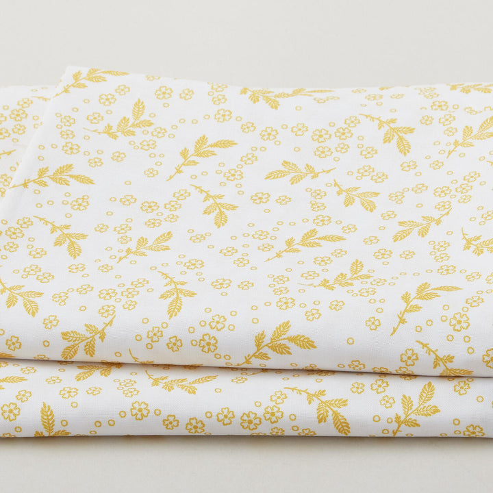 Georgette - Daffodil Tossed Sprigs 2 Yard Cut