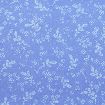 Georgette - Cerulean Tossed Sprigs 2 Yard Cut