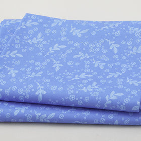 Georgette - Cerulean Tossed Sprigs 2 Yard Cut