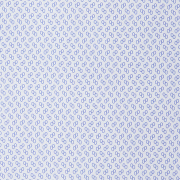 Georgette - White Linked Ovals 2 Yard Cut