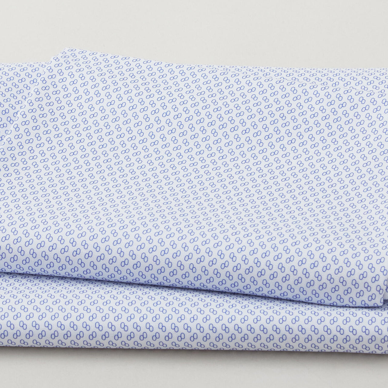 Georgette - White Linked Ovals 2 Yard Cut