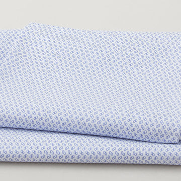 Georgette - White Linked Ovals 2 Yard Cut
