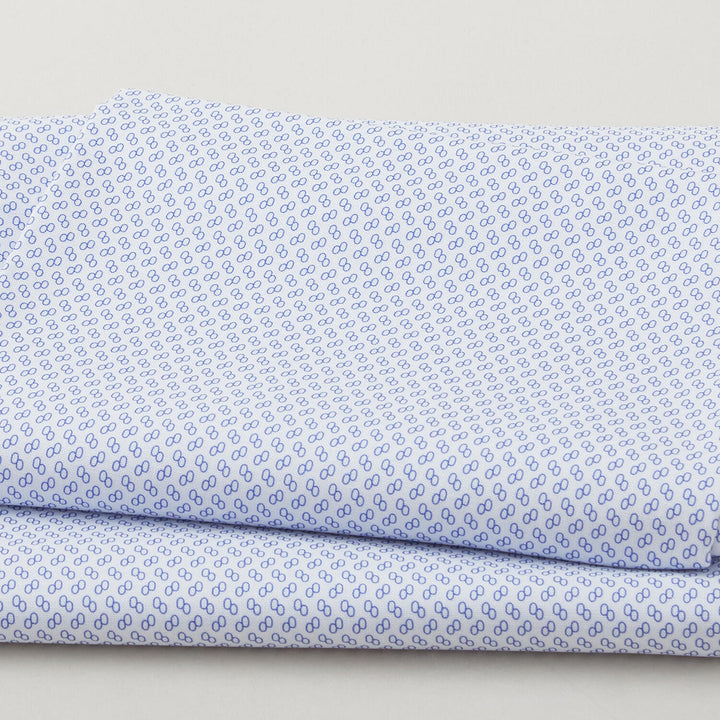 Georgette - White Linked Ovals 2 Yard Cut