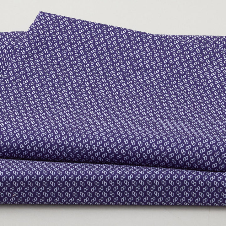 Georgette - Blueberry Linked Ovals 2 Yard Cut