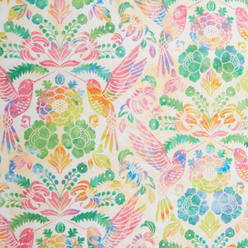 Sunlit Hummingbirds - Summer Hummingbird Damask 2 Yard Cut