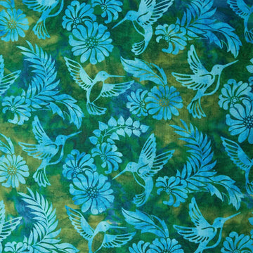 Sunlit Hummingbirds - Fern Hummingbirds 2 Yard Cut