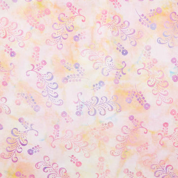 Sunlit Hummingbirds - Peach Little Flowers 2 Yard Cut