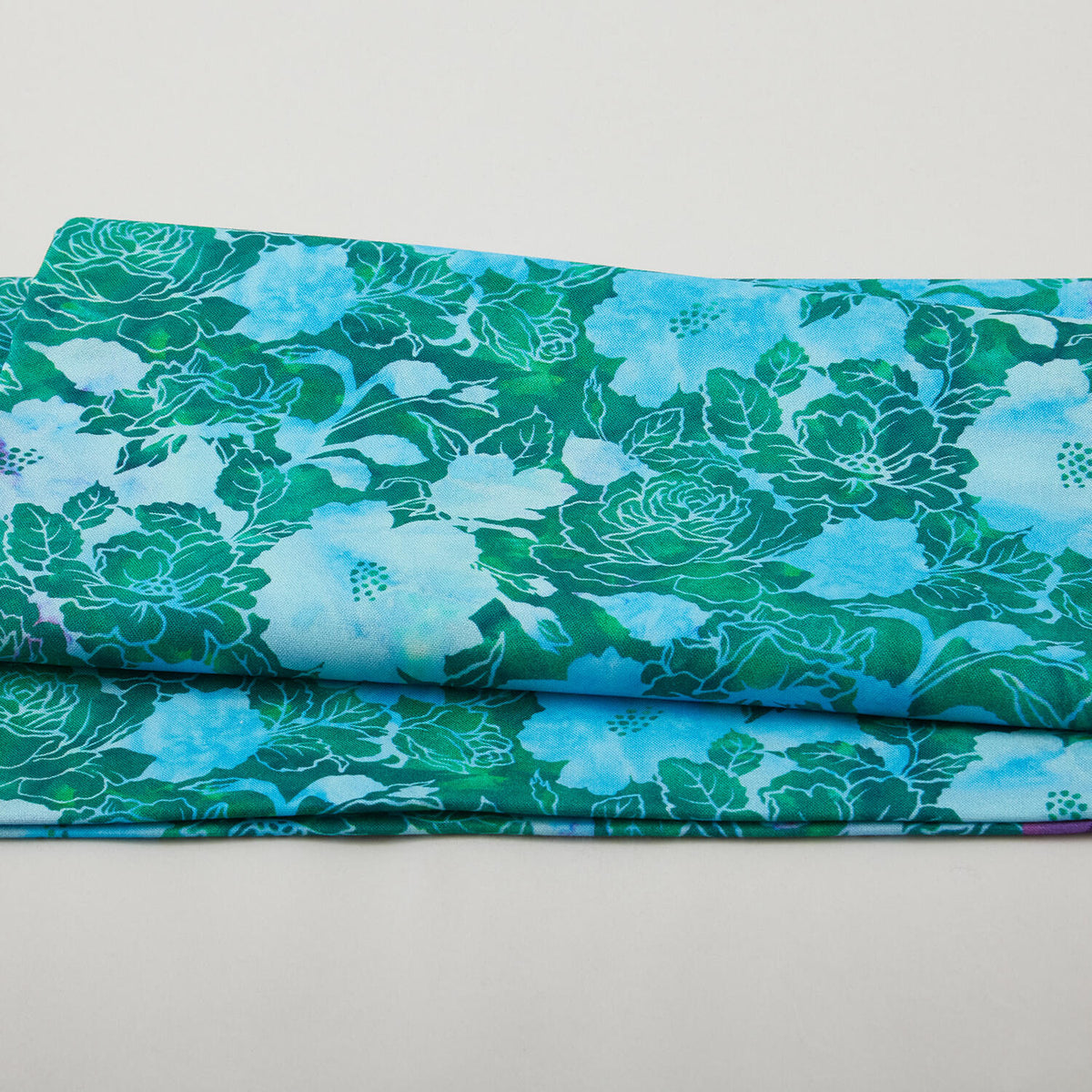 Jeweled Blossoms - Jade Large Floral 2 Yard Cut