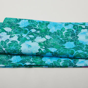 Jeweled Blossoms - Jade Large Floral 2 Yard Cut