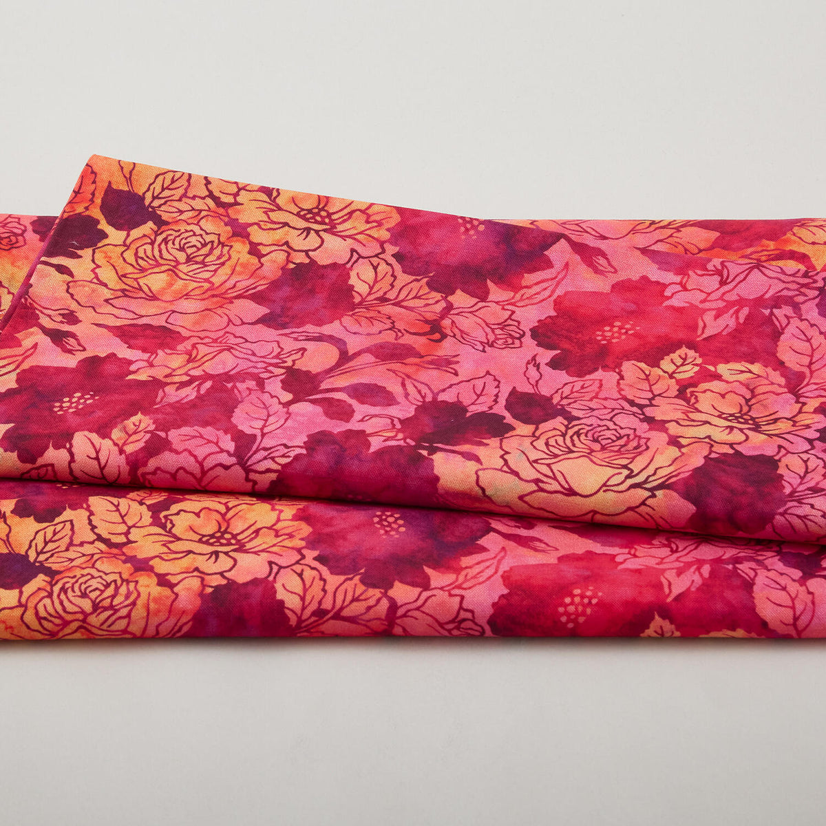 Jeweled Blossoms - Coral Large Floral 2 Yard Cut