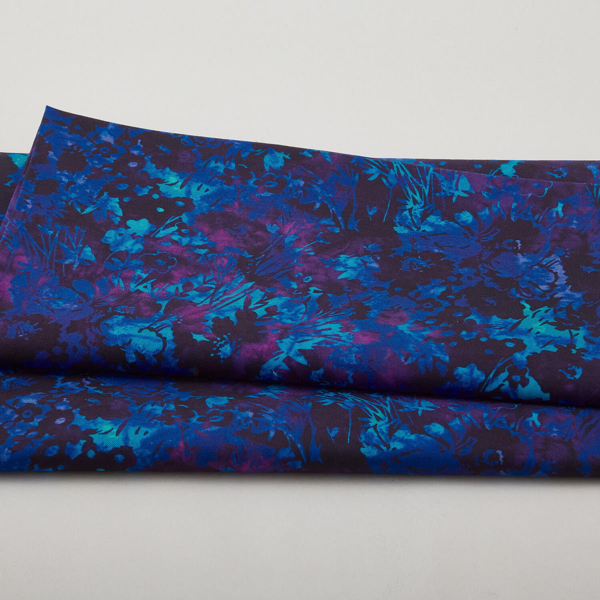 Jeweled Blossoms - Sapphire Packed Meadow 2 Yard Cut