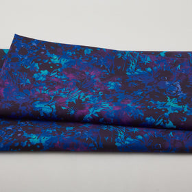 Jeweled Blossoms - Sapphire Packed Meadow 2 Yard Cut