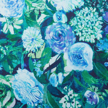Peony Bloom - Lagoon Packed Florals 2 Yard Cut